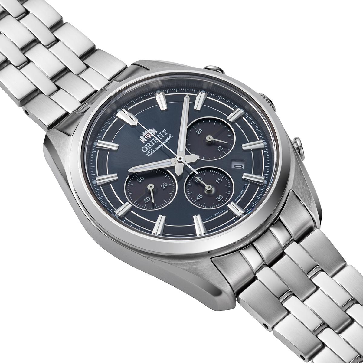 Reloj  Cronógrafo  Hombre Orient Plateado RA-TX0303L