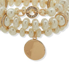 Pulsera Mujer Doble Anne Klein Tinsel Love Dorado