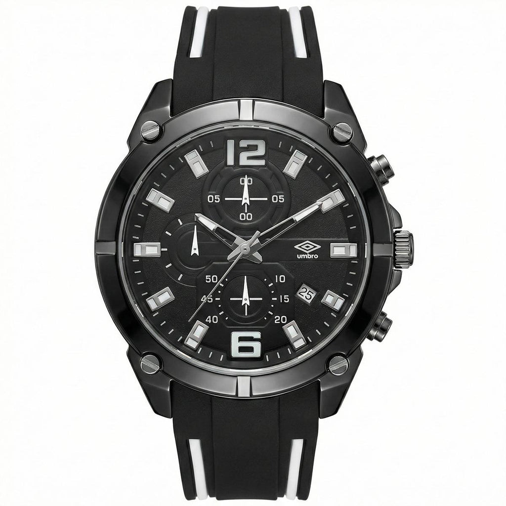 Reloj Análogo Hombre Umbro Plus Negro/ Blanco UMBP-1500-89