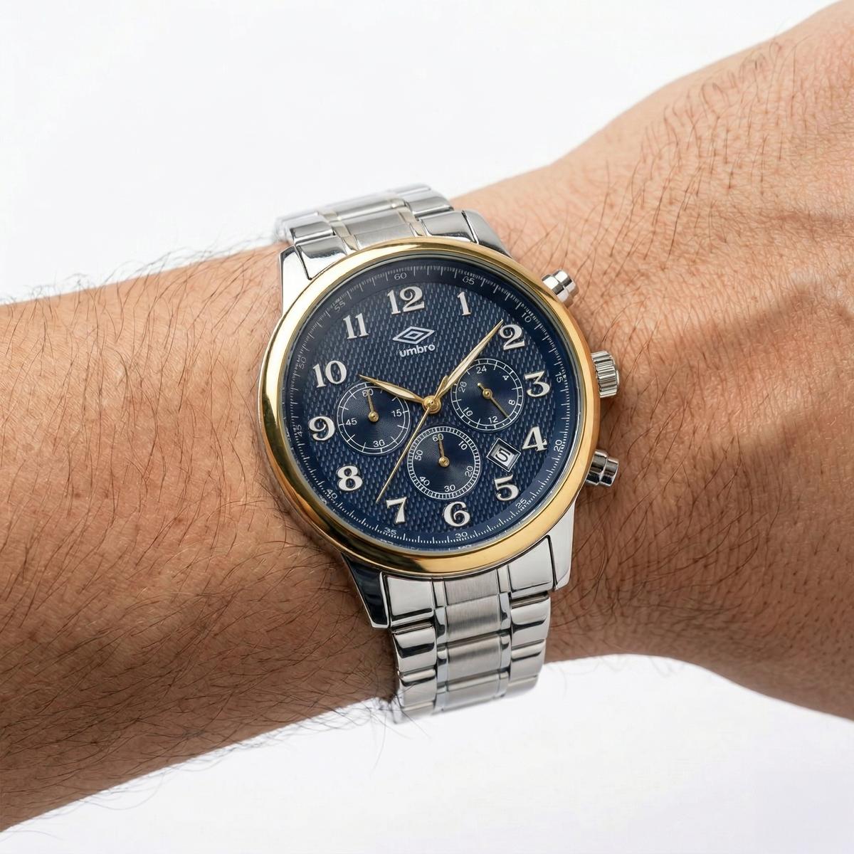 Reloj Análogo Hombre Umbro Plus Plateado UMBP-1500-168