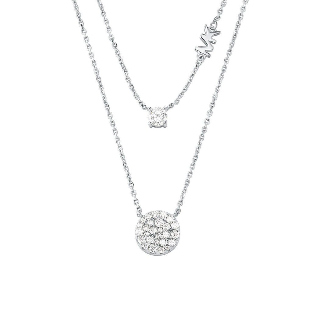 Collar Doble Michael Kors Plateado Mujer