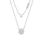 Collar Doble Michael Kors Plateado Mujer