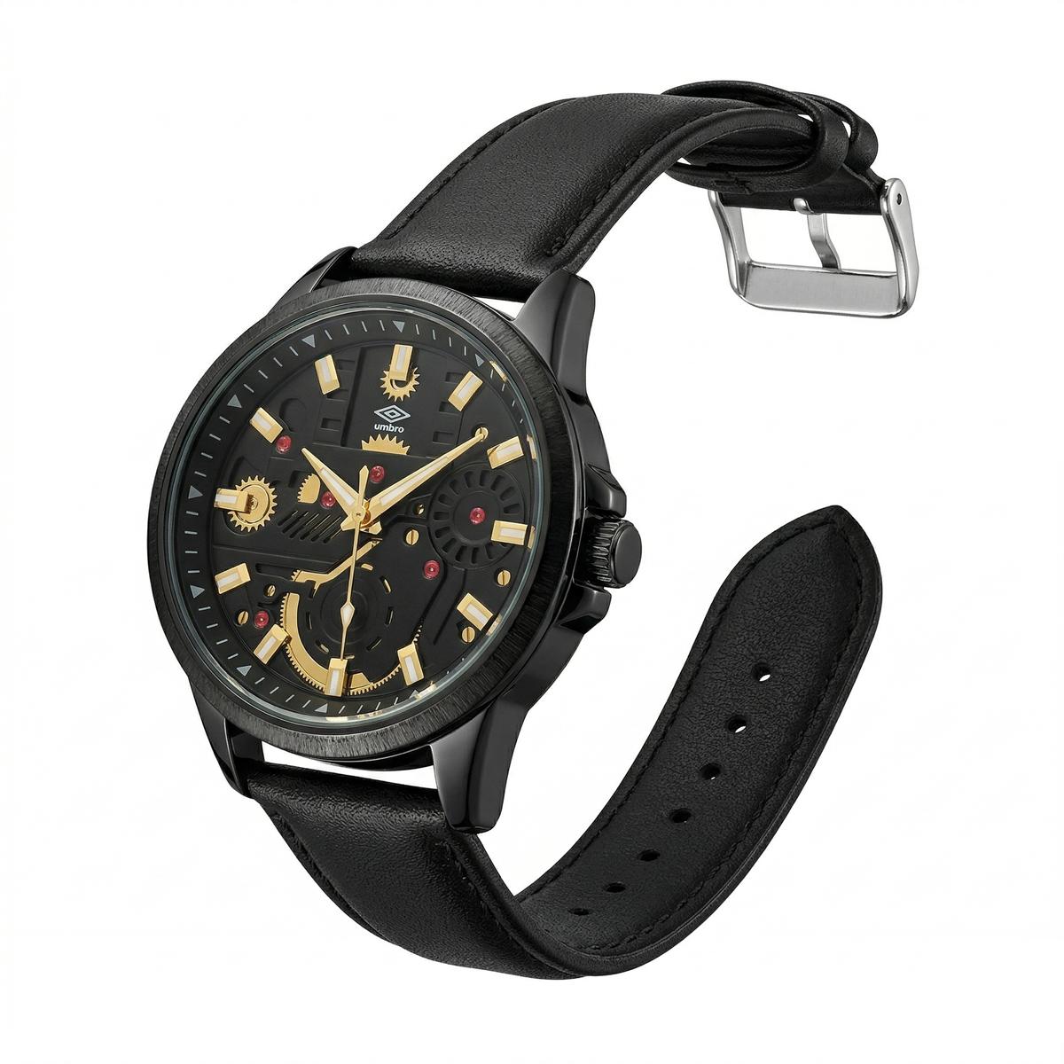 Reloj Análogo Hombre Umbro Plus Negro UMBP-1500-70