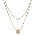 Collar Doble Fossil Dorado Mujer