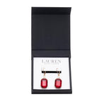 Aros Colgantes Ralph Lauren Rojo Mujer
