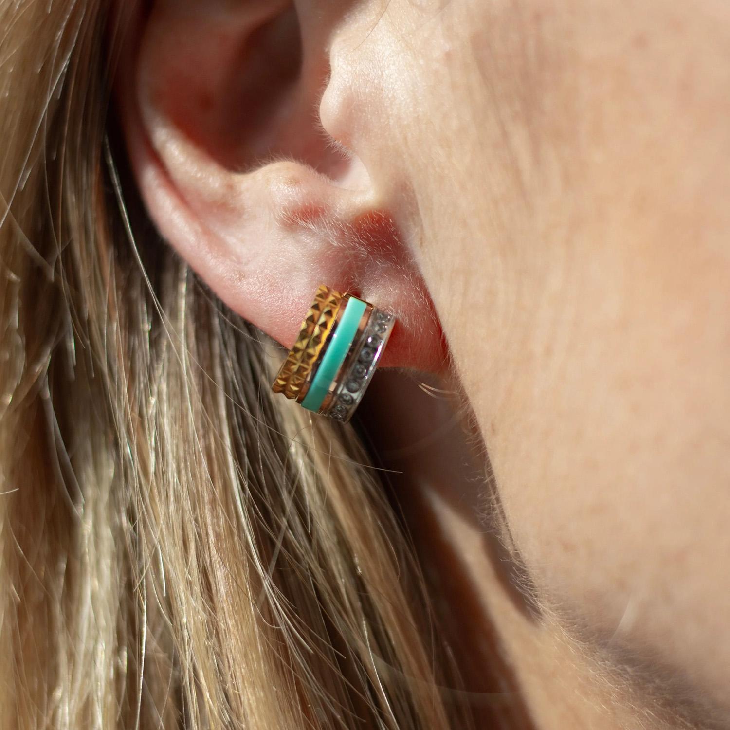 Aros Jason Hyde Turquesa Mujer