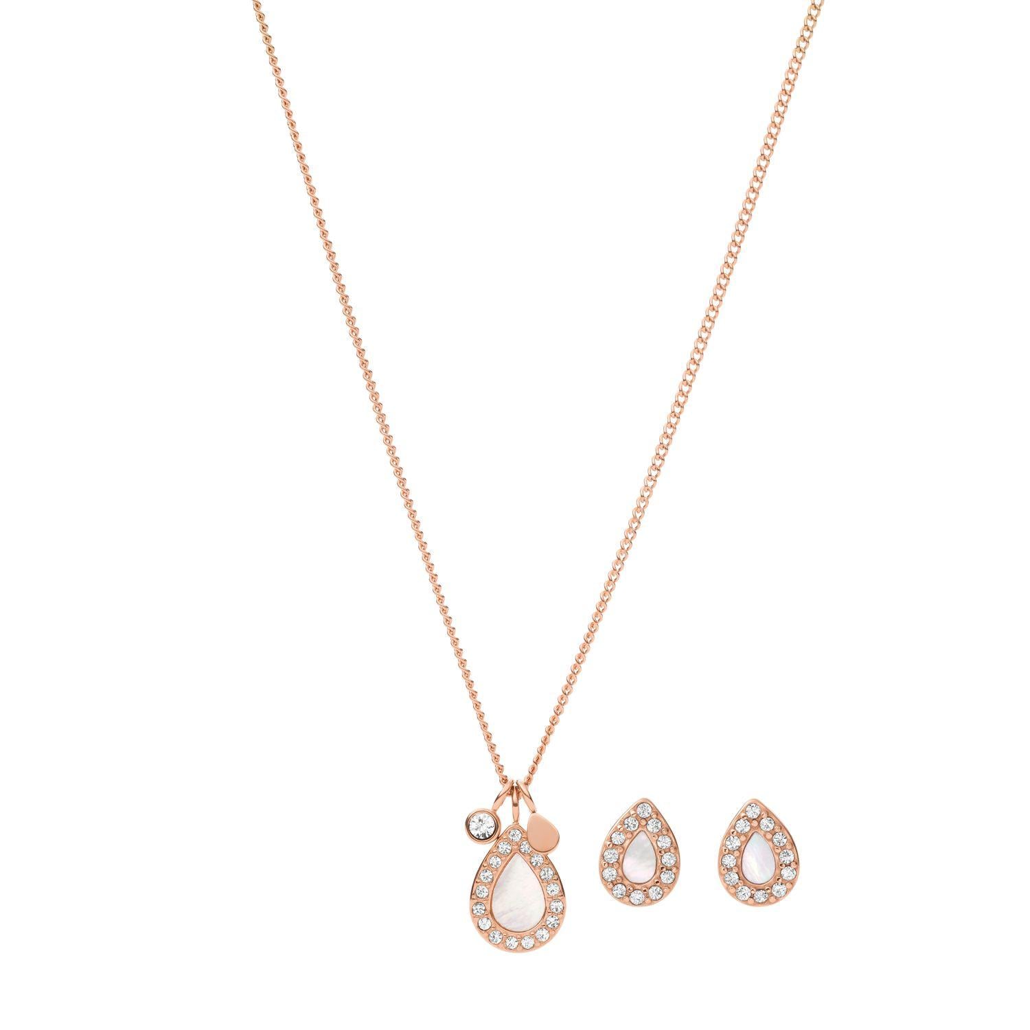Gift Set Fossil Oro Rosa Mujer