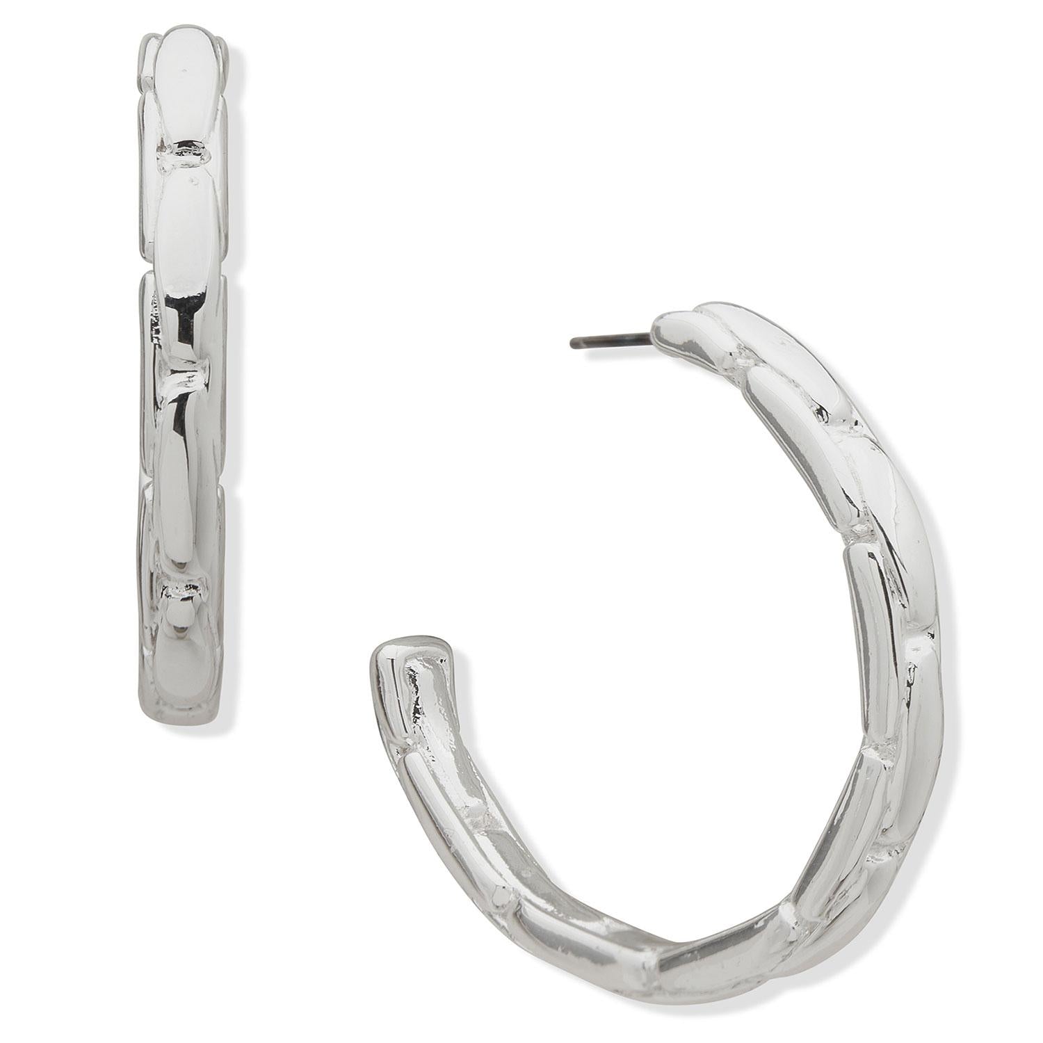 Aros Tipo Argollas Anne Klein Plateado Mujer 01G00766