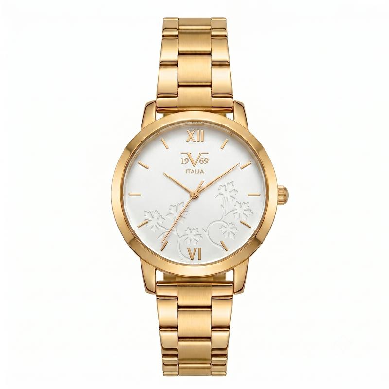 Reloj Análogo Femenino V1969 Oro Rosa V1969-1000-128