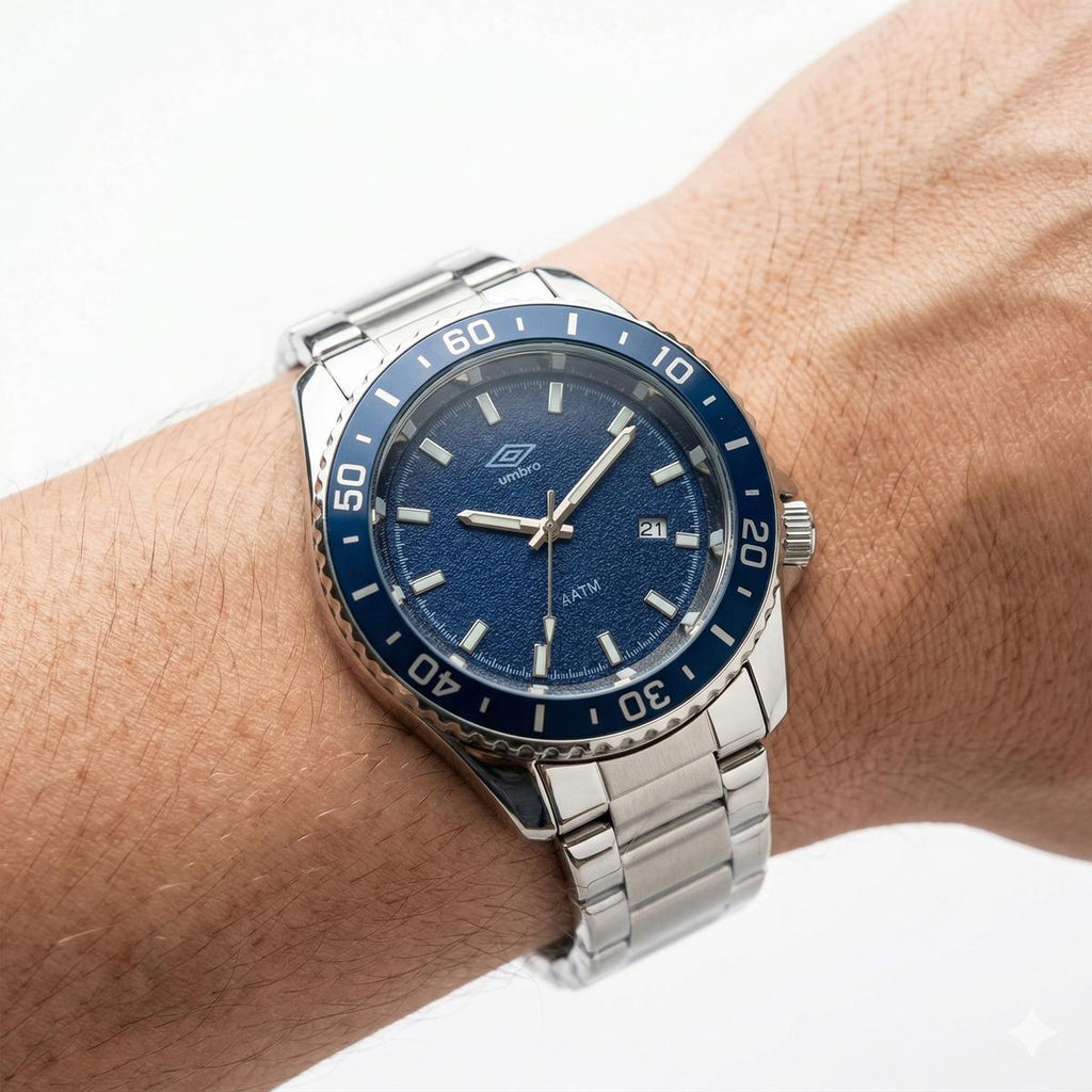 Reloj Análogo Hombre Umbro Plus Plateado UMBP-1500-141