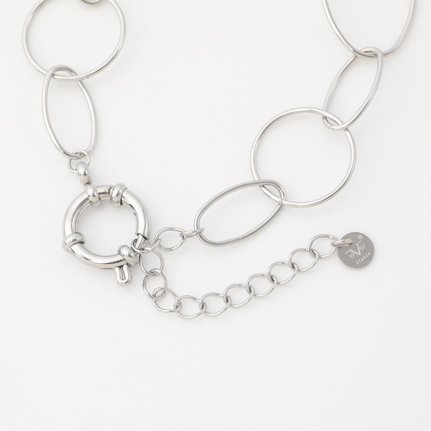 Collar 19V69 Italia Plateado Mujer STNE600