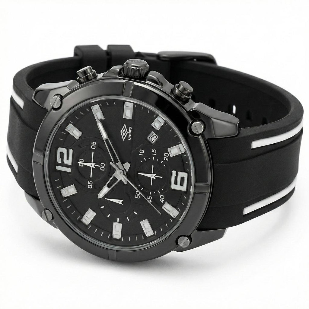 Reloj Análogo Hombre Umbro Plus Negro/ Blanco UMBP-1500-89