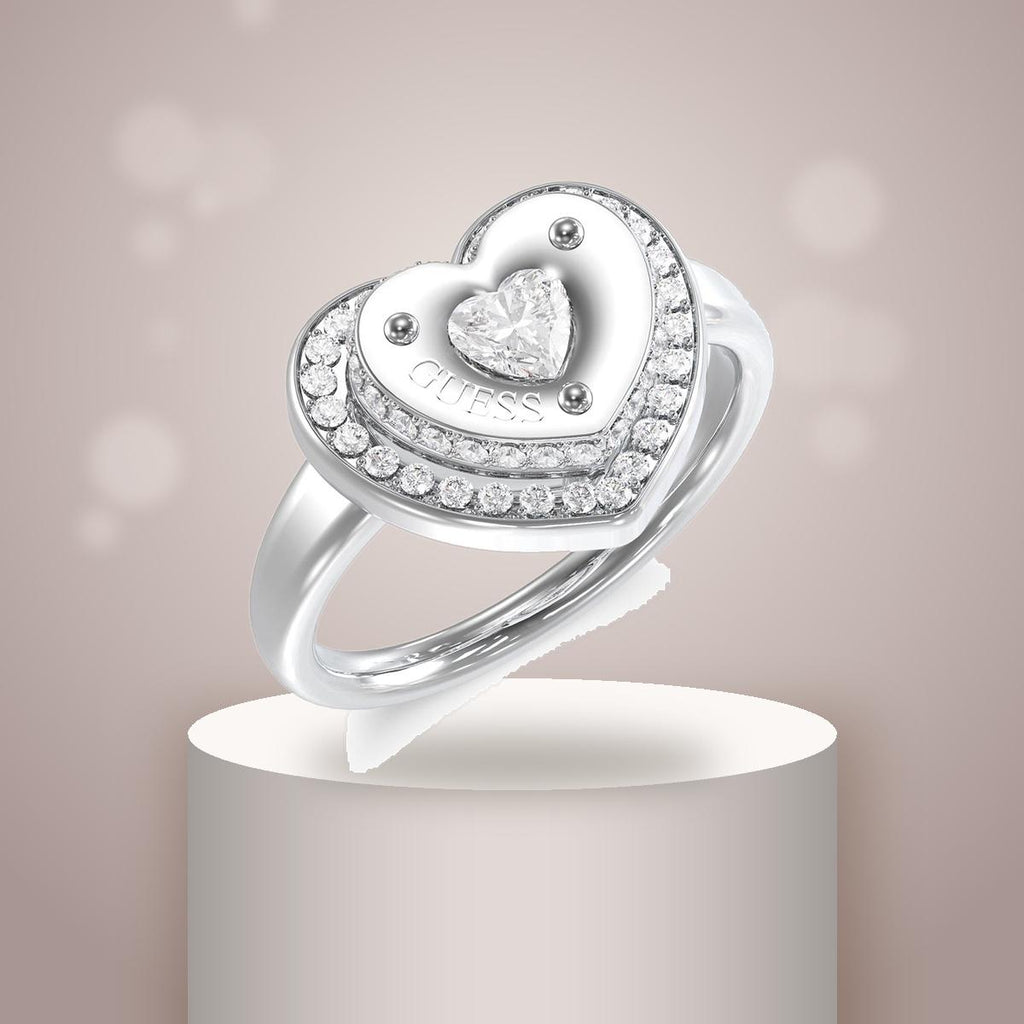 Anillo Mujer Guess Plateado Jubr05552Jwrh52