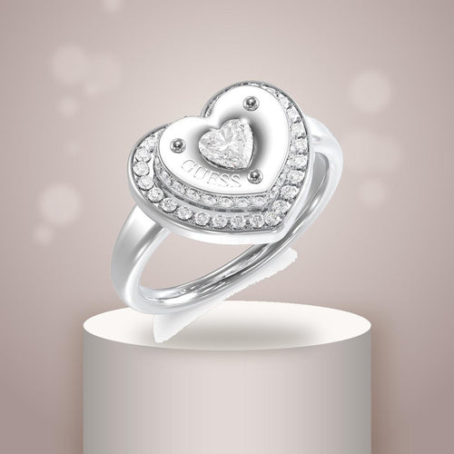 Anillo Mujer Guess Plateado Jubr05552Jwrh52