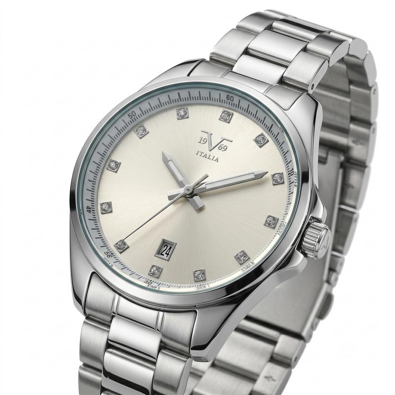 Reloj Análogo Femenino V1969 Plateado V1969-1000-189