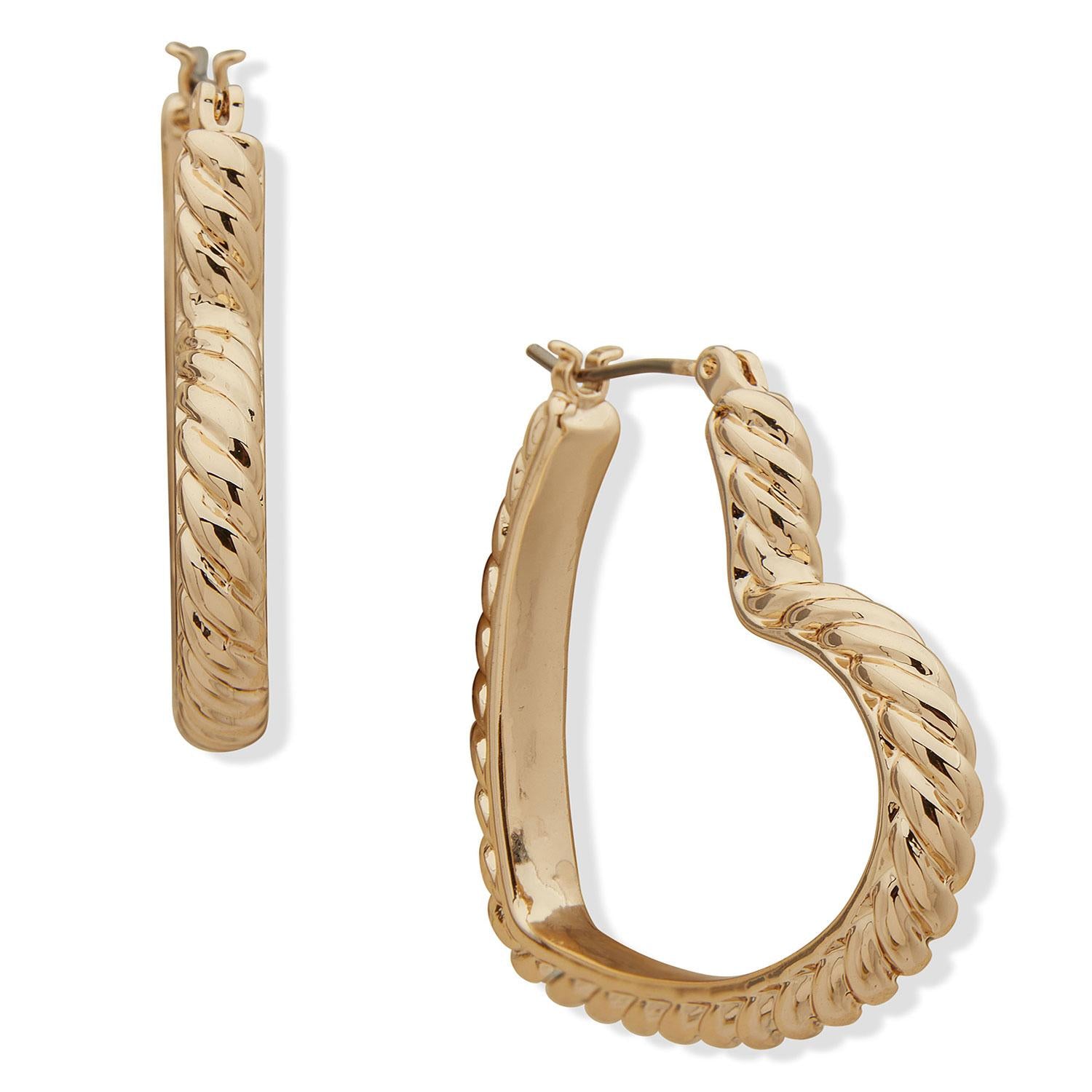 Aros Tipo Argollas Anne Klein Dorado Mujer 01G00729