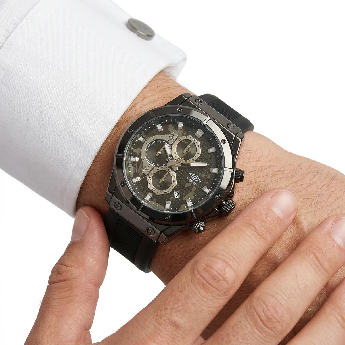 Reloj Análogo Hombre Umbro Plus Negro UMBP-1500-161