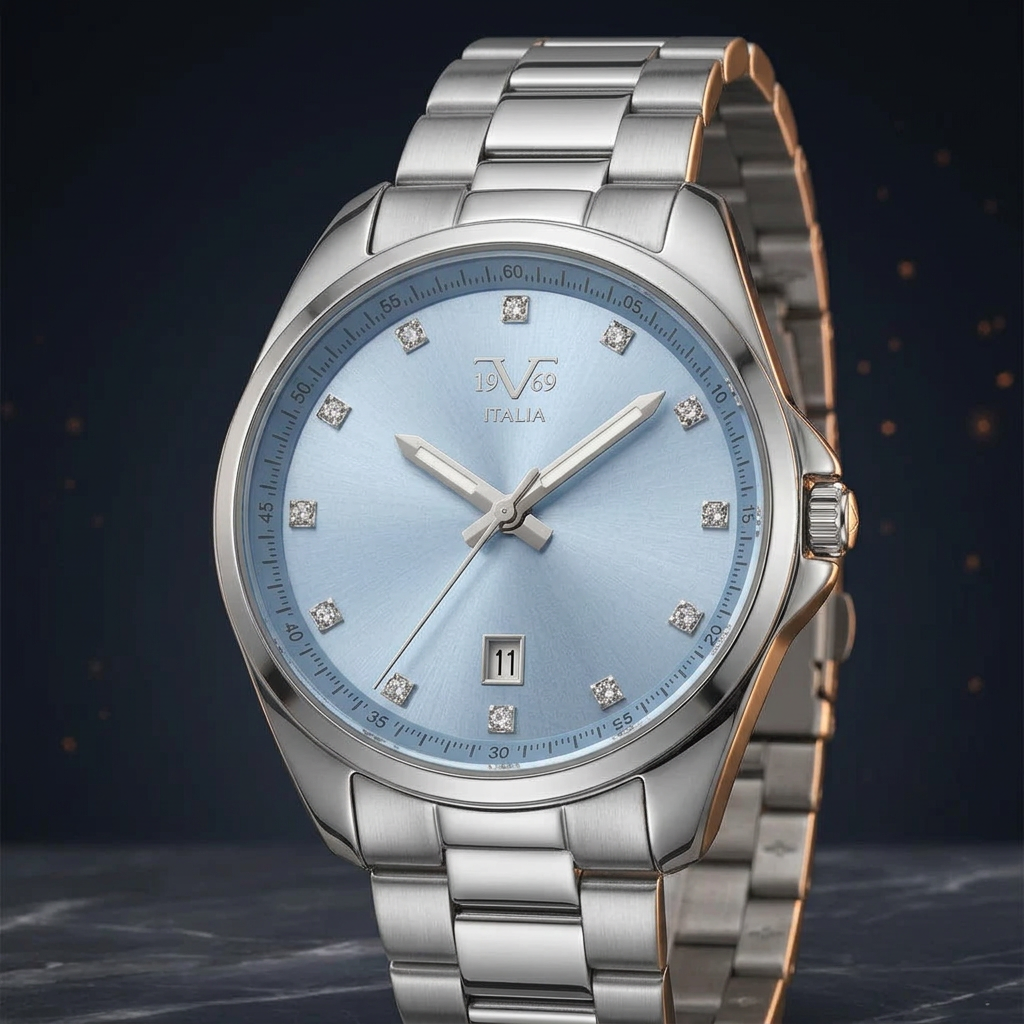 Reloj Análogo Femenino V1969 Plateado V1969-1000-188