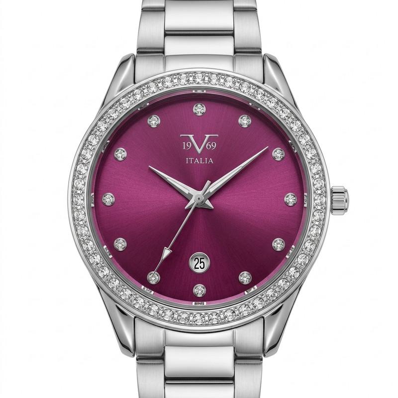 Reloj Análogo Femenino V1969 Plateado V1969-1000-147