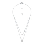 Collar Doble Michael Kors Plateado Mujer