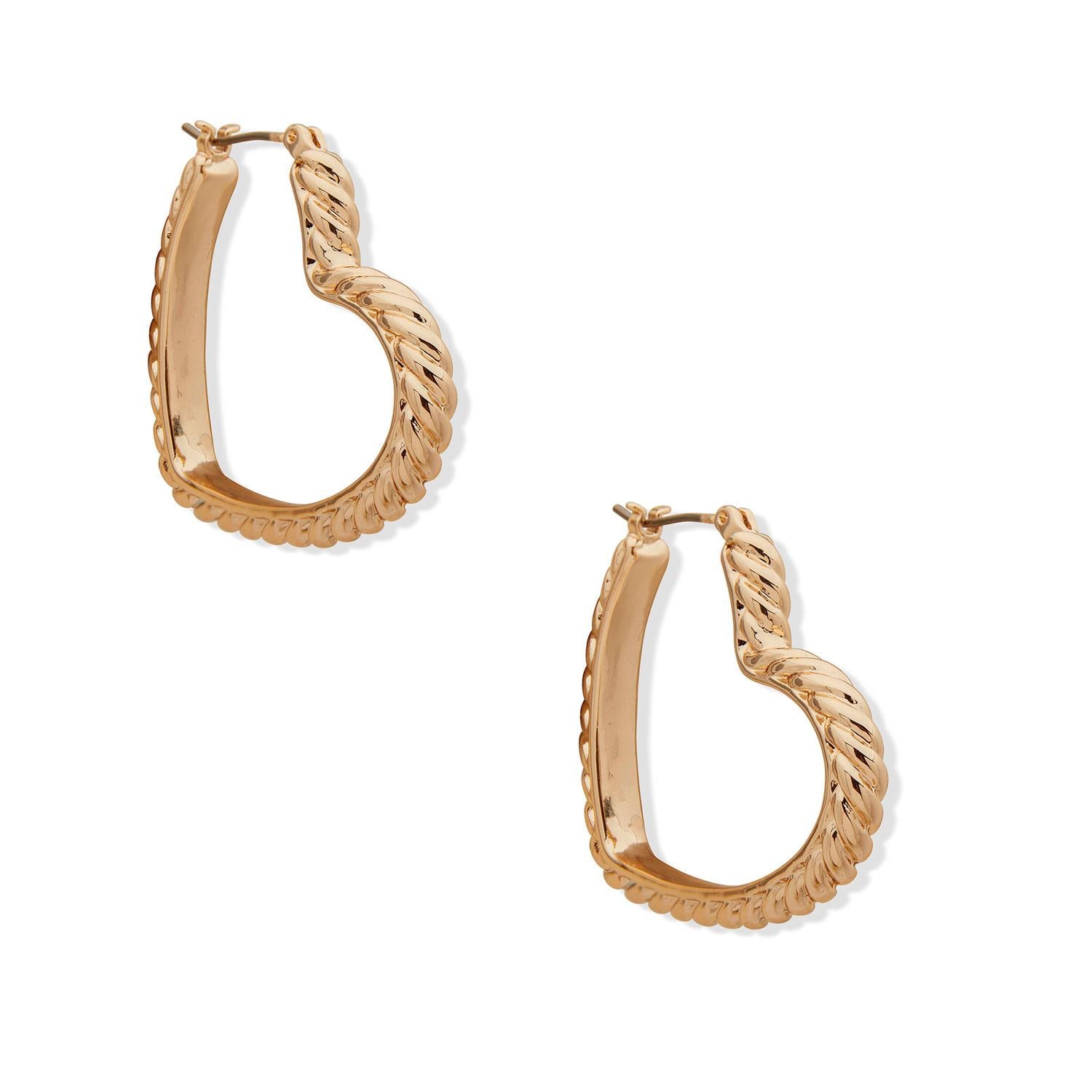 Aros Tipo Argollas Anne Klein Dorado Mujer 01G00729