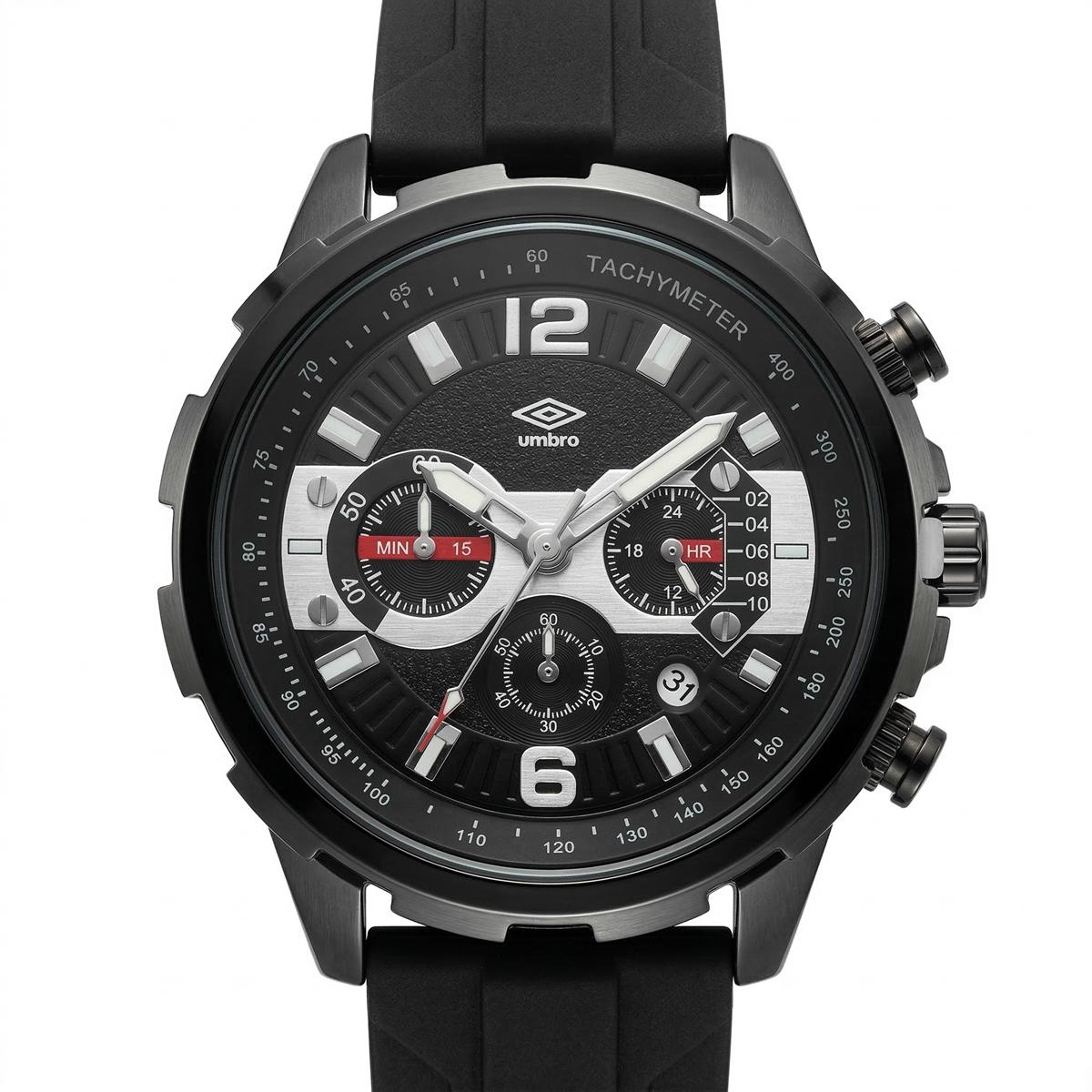 Reloj Análogo Hombre Umbro Plus Negro UMBP-1500-193