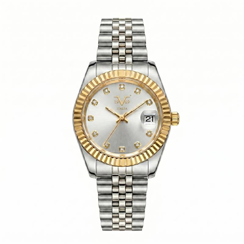 Reloj Análogo Femenino V1969 Plateado V1969-1000-192