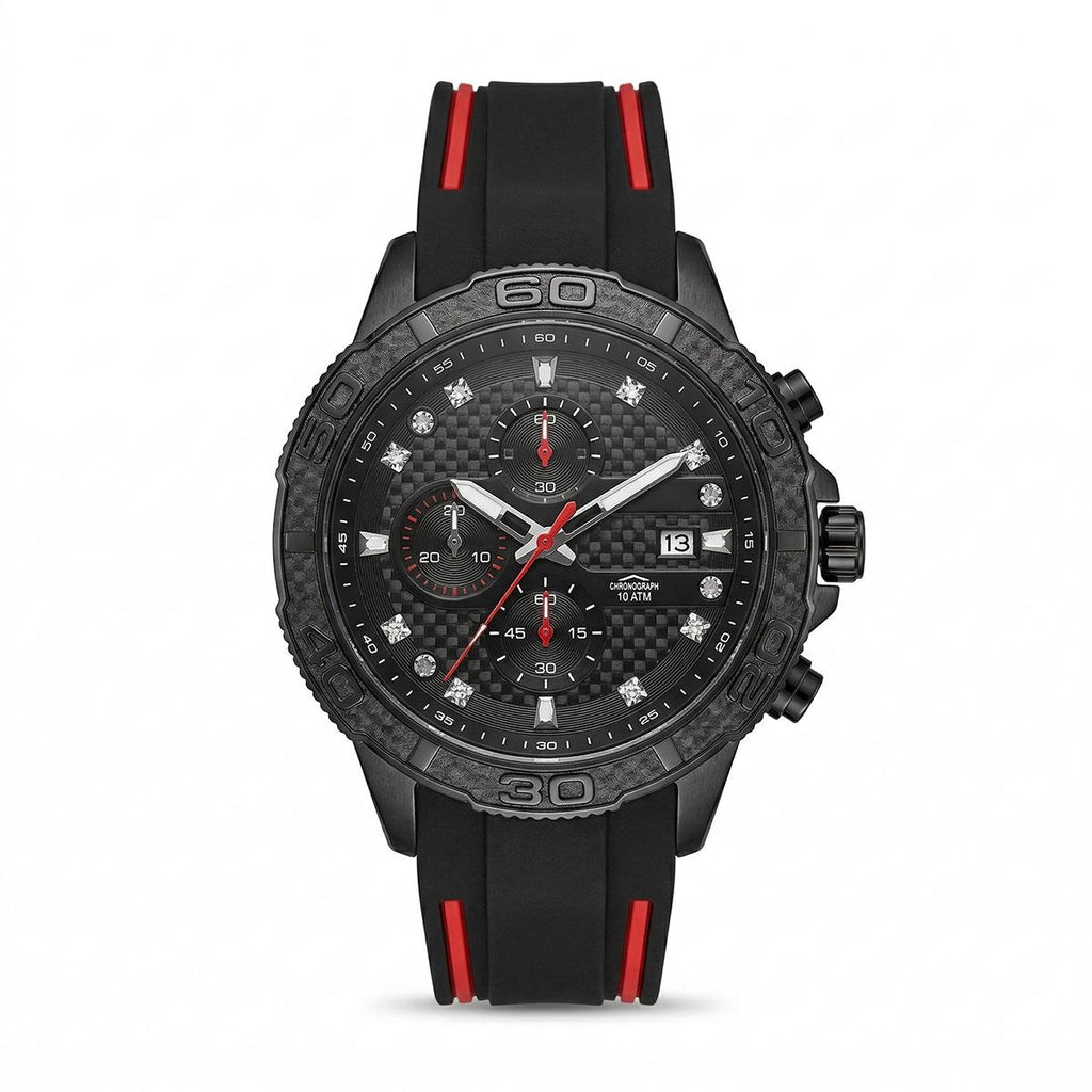 Reloj Análogo Hombre Umbro Plus Negro/Rojo UMBP-1500-107