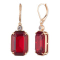 Aros Colgantes Ralph Lauren Rojo Mujer
