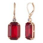 Aros Colgantes Ralph Lauren Rojo Mujer