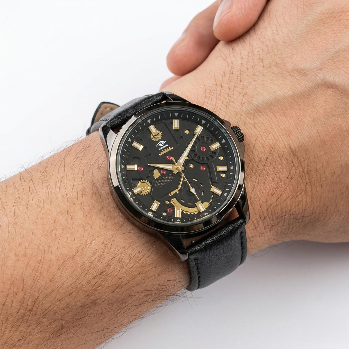 Reloj Análogo Hombre Umbro Plus Negro UMBP-1500-70