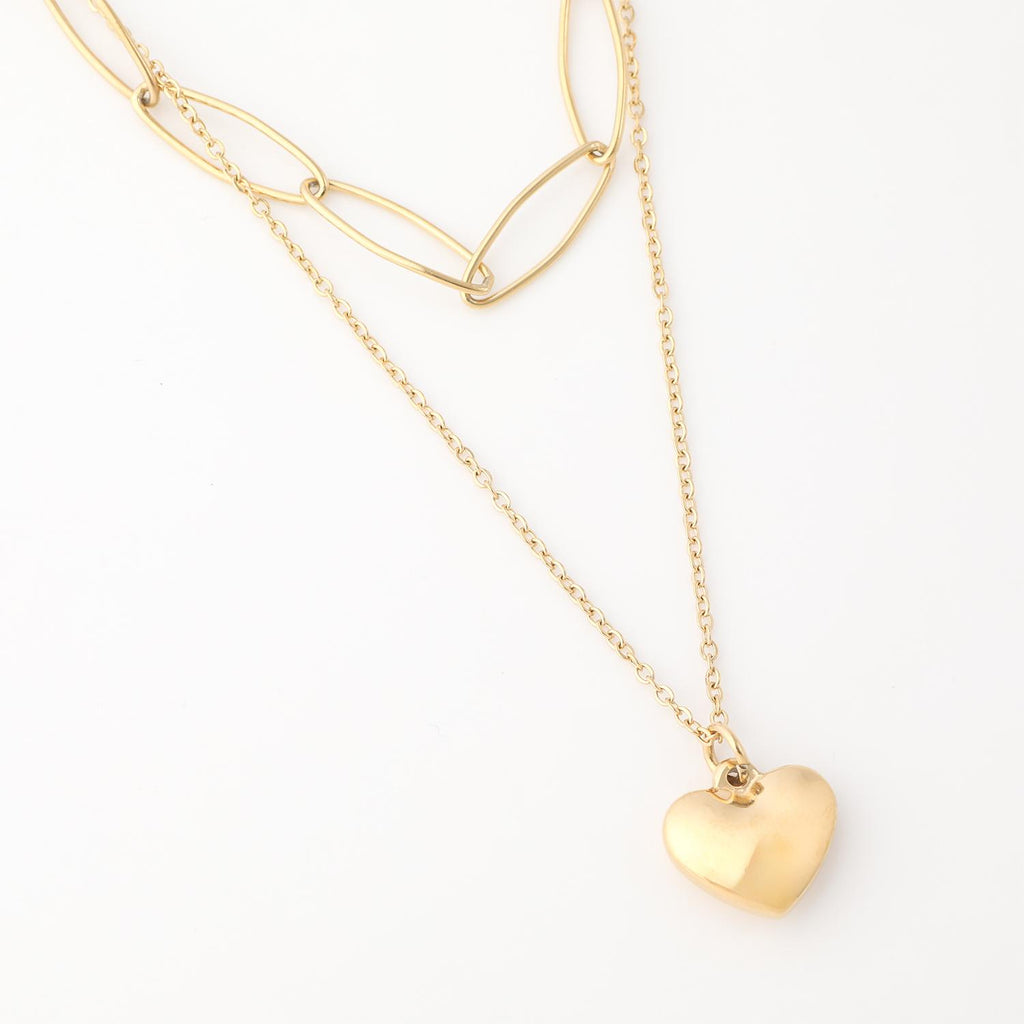 Collar Doble 19V69 Italia Dorado Mujer STNE206