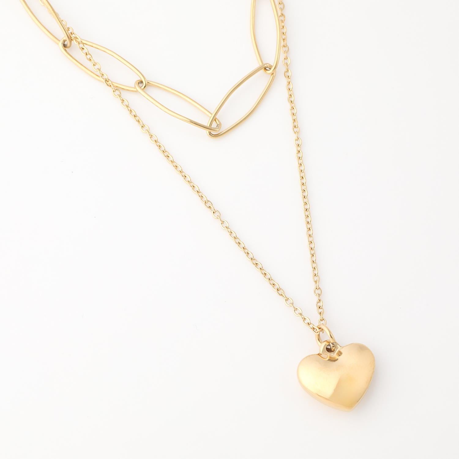 Collar Doble 19V69 Italia Dorado Mujer STNE206