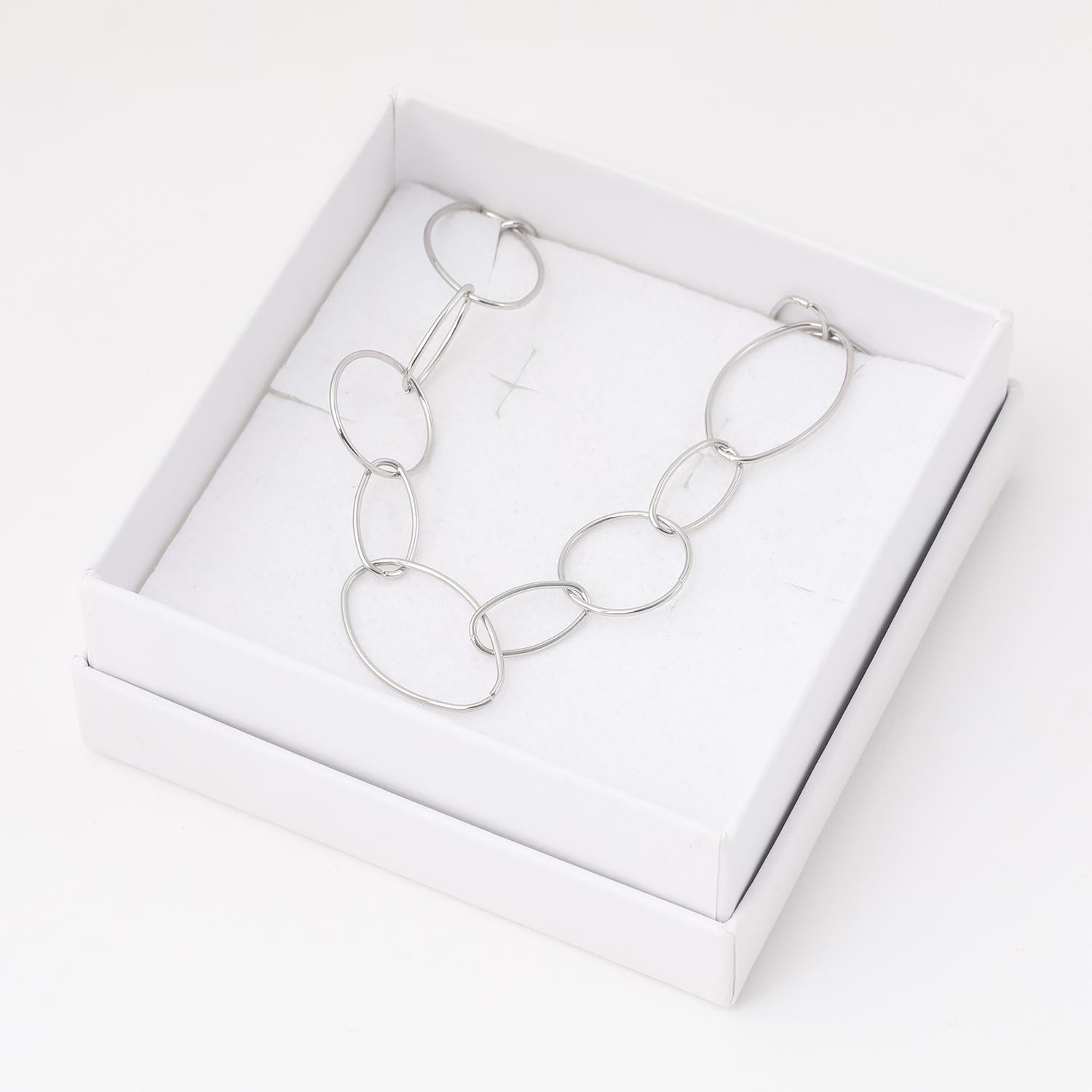 Collar 19V69 Italia Plateado Mujer STNE600