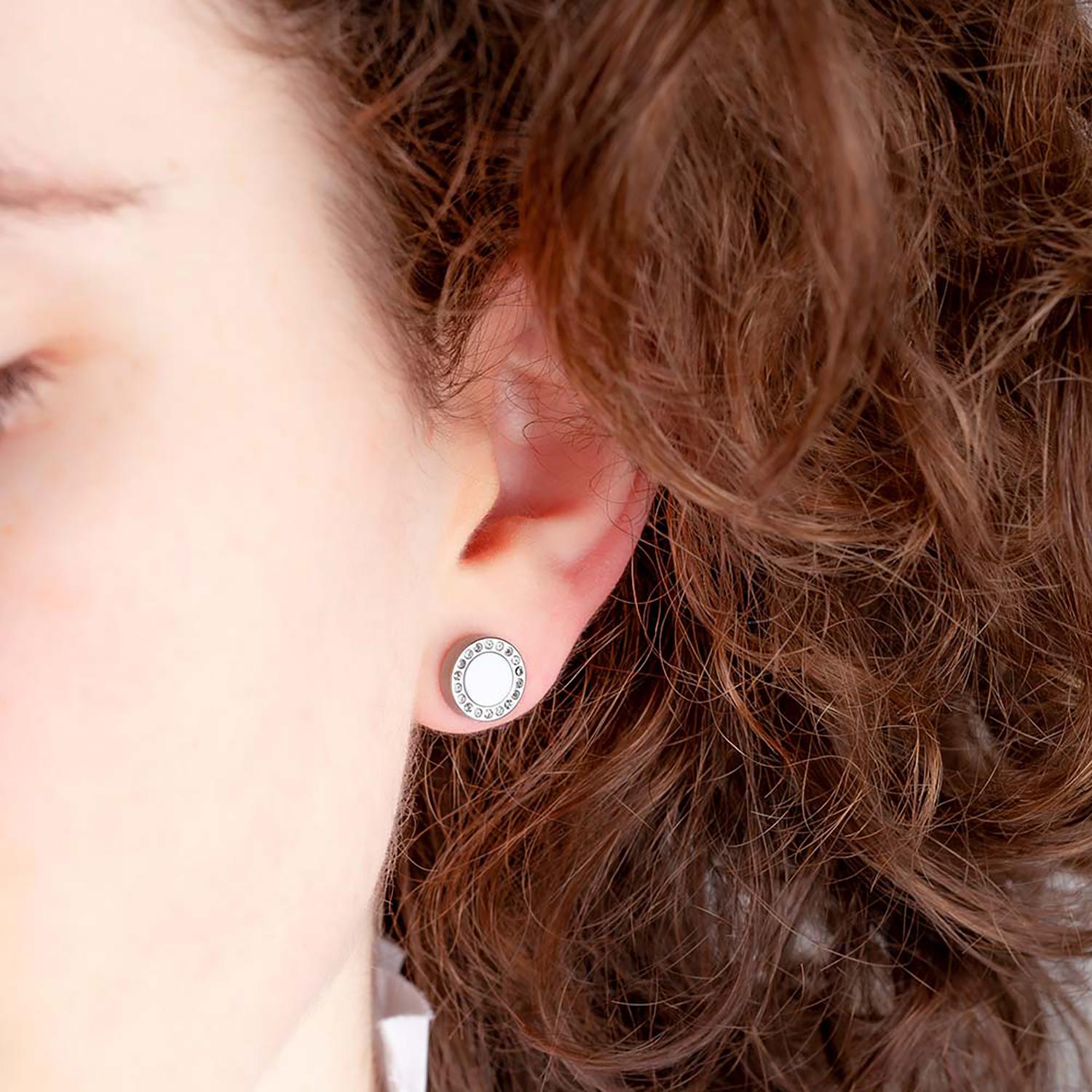 Aros Jason Hyde Blanco Mujer