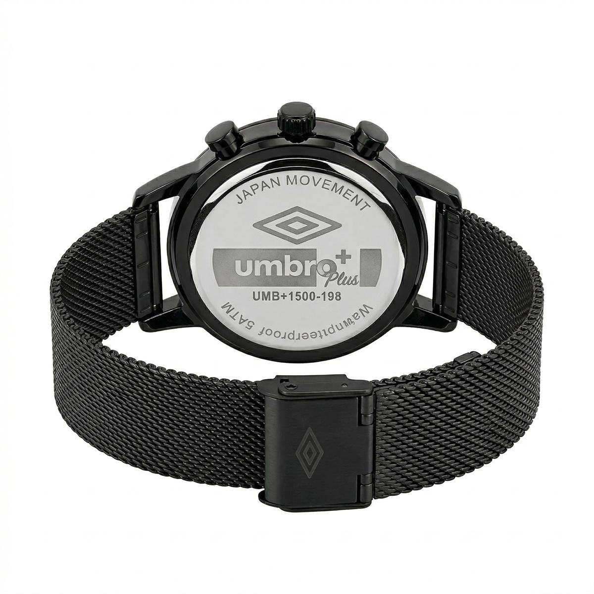 Reloj Análogo Hombre Umbro Plus Negro UMBP-1500-198
