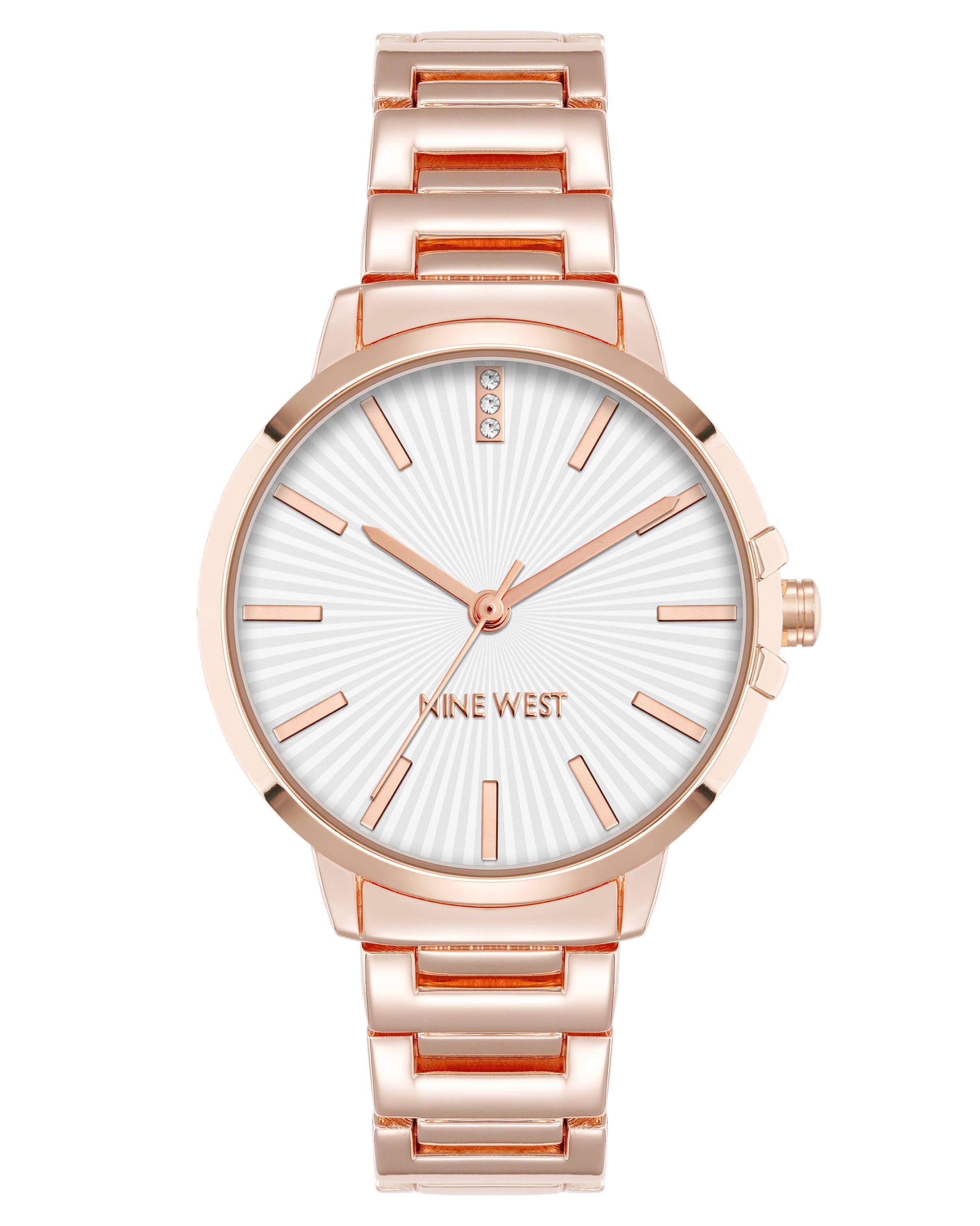 Reloj Análogo Mujer Nine West Oro Rosa NW-3334SVRG