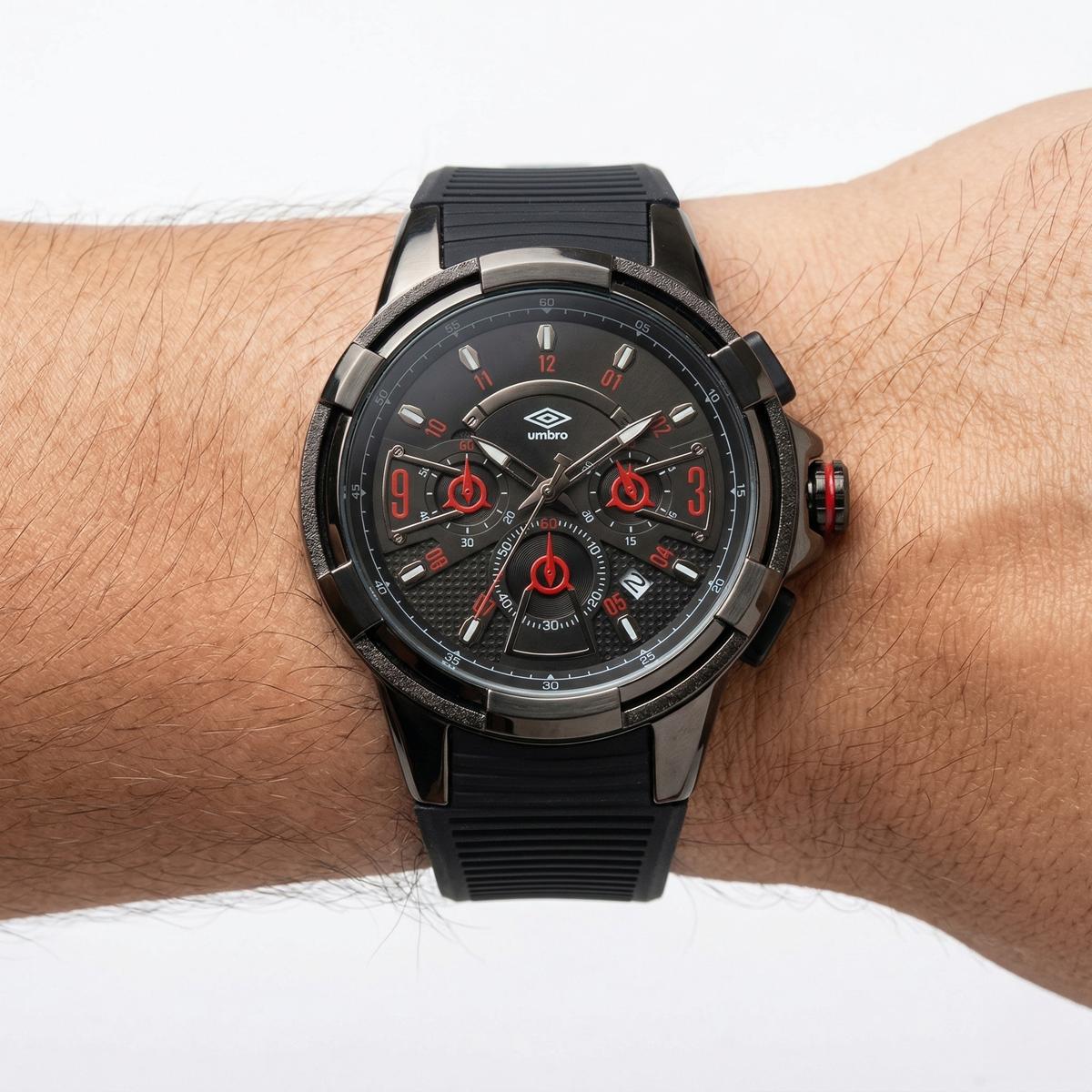 Reloj Análogo Hombre Umbro Plus Negro UMBP-1500-119