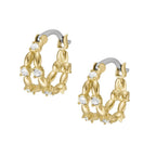 Aros Fossil Dorado Mujer