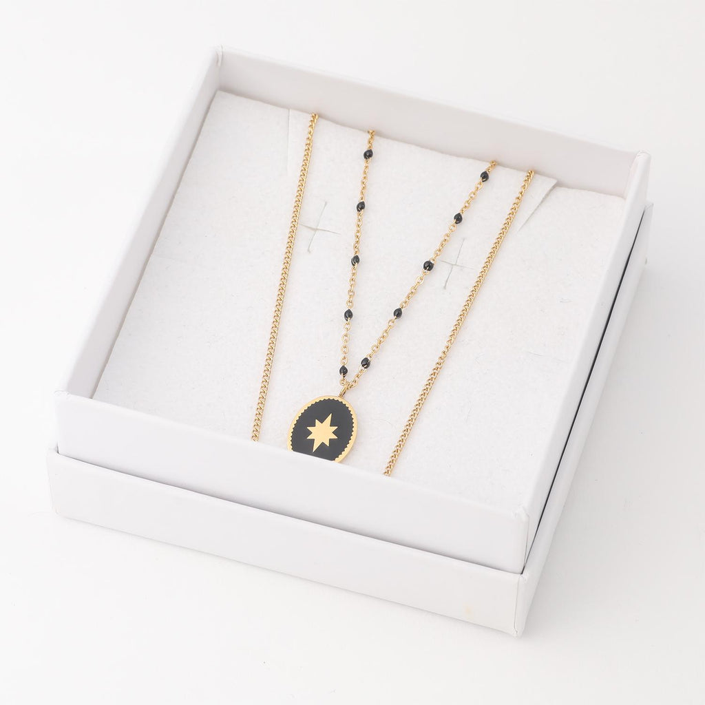 Collar Doble 19V69 Italia Dorado Mujer STNE580