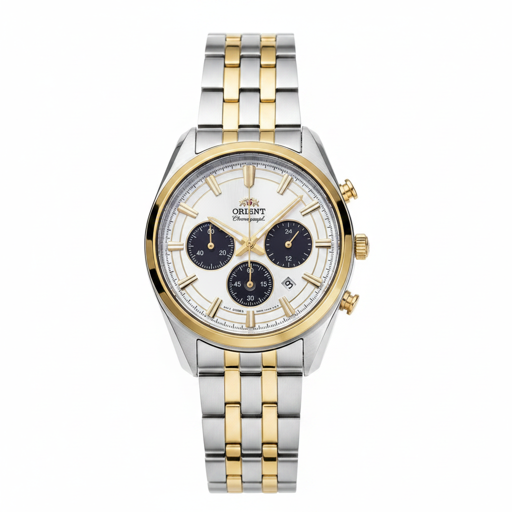 Reloj  Cronógrafo  Hombre Orient Plateado RA-TX0302S