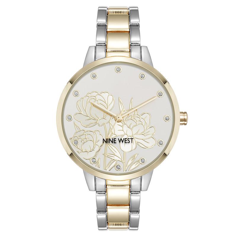 Reloj Mujer Nine West Plateado Nw/2099Fltt